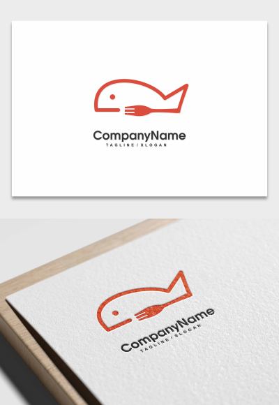 简约线条餐饮店logo